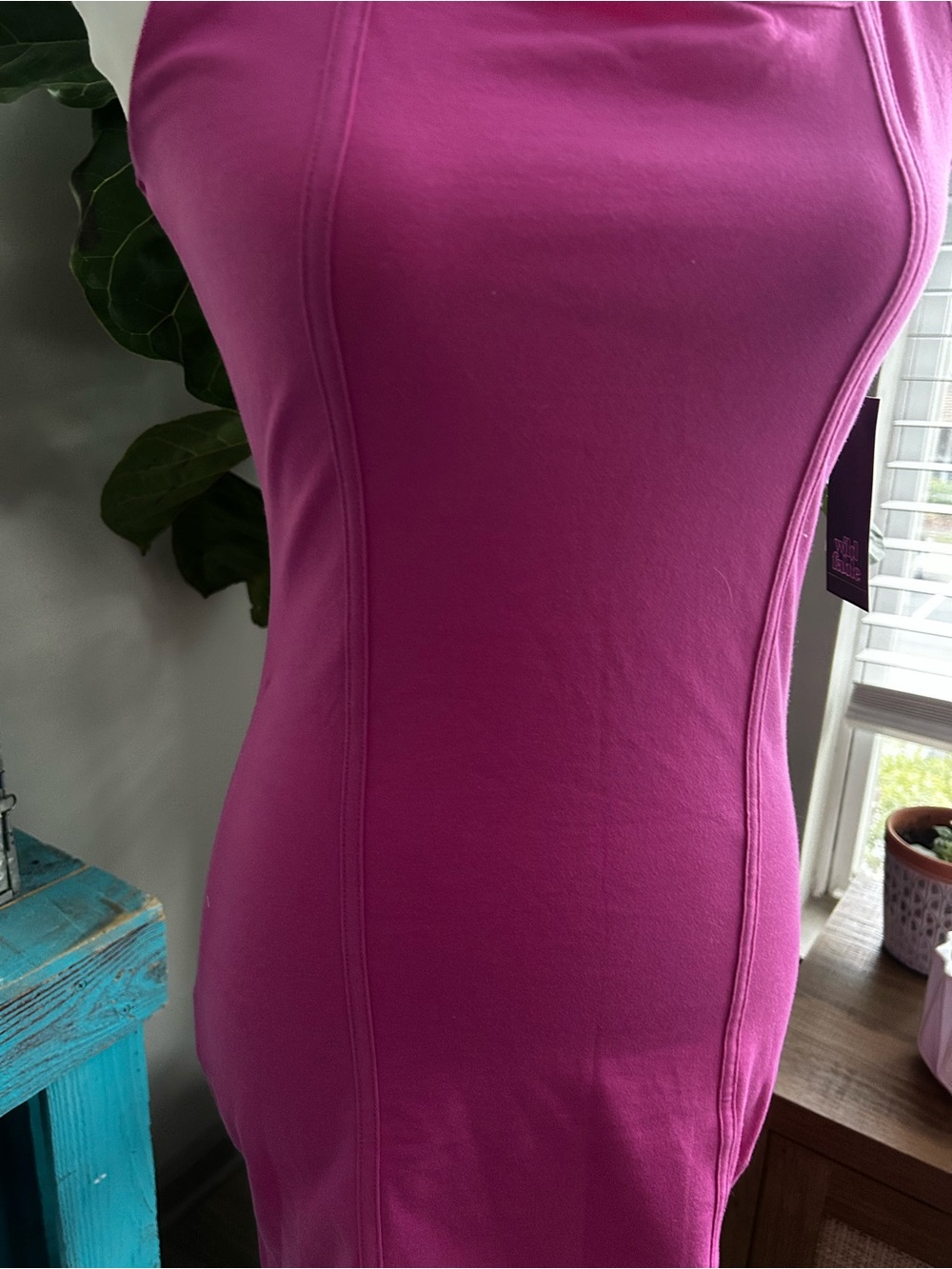 NWT wild fable bodycon midi dress pink size medium - Picture 5 of 8
